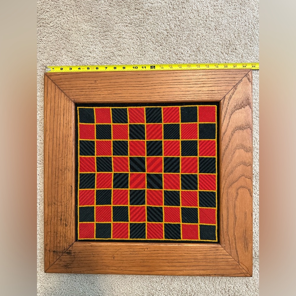 23x23 Vintage Handmade Wood Game Board, Heavy Wood Game Board